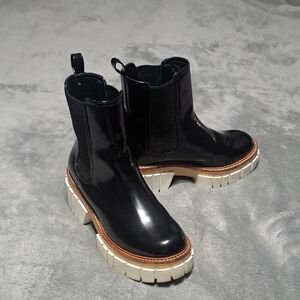 Gianni Bini Black Ankle Boots with Chunky Sole